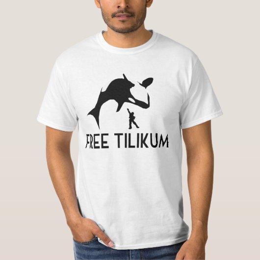 Free Tilikum Save the Orca Killer Whale T-shirt (Voorkant)