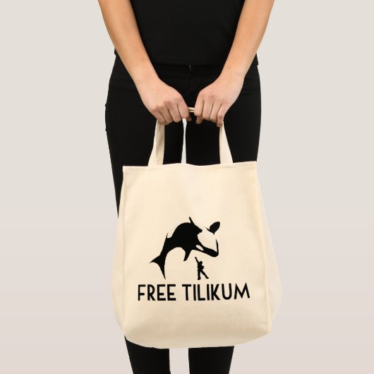 Free Tilikum Save the Orca Killer Whale Tote Bag (Voorkant (product))