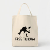 Free Tilikum Save the Orca Killer Whale Tote Bag (Voorkant)