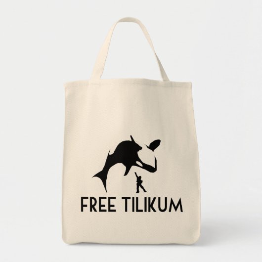 Free Tilikum Save the Orca Killer Whale Tote Bag (Voorkant)