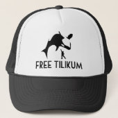 Free Tilikum Save the Orca Killer Whale Trucker Pet (Voorkant)