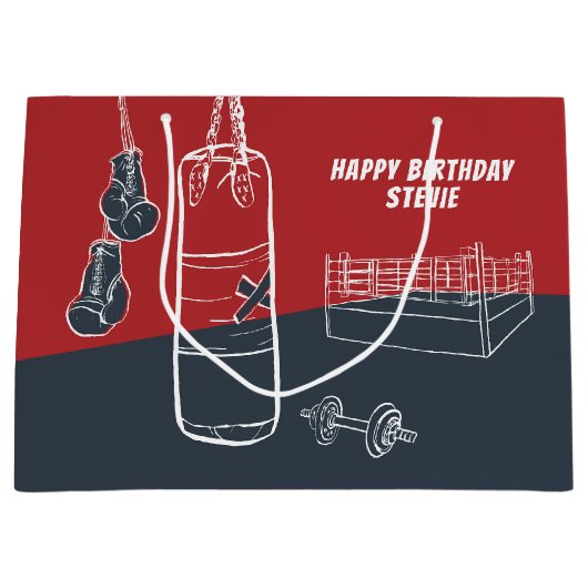 Free TIme Boxing Large Gift Bag Groot Cadeauzakje (Voorkant)