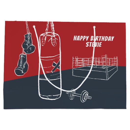 Free TIme Boxing Large Gift Bag Groot Cadeauzakje (Achterkant)