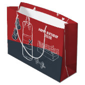 Free TIme Boxing Large Gift Bag Groot Cadeauzakje (Achterkant Gekanteld)