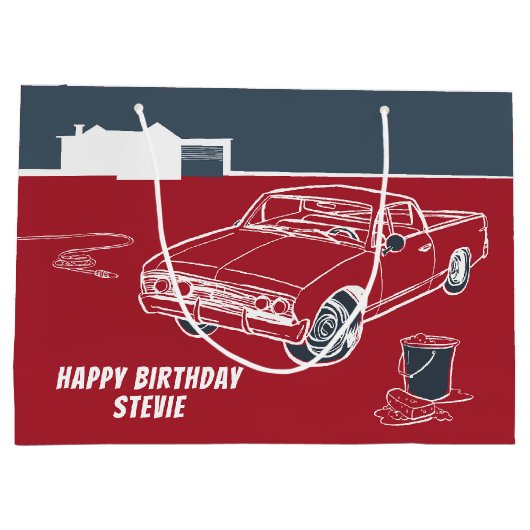 Free TIme Car Large Cft Bag Groot Cadeauzakje (Achterkant)