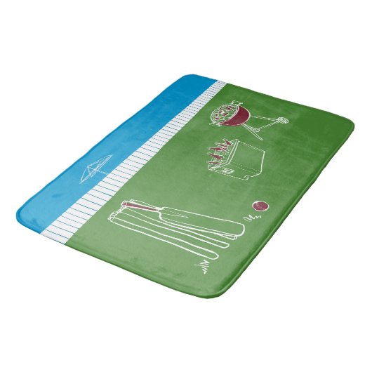 Free TIme Cricket Bath Mat (Gekanteld)