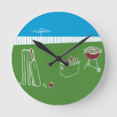 Free TIme Cricket Wall Clock Ronde Klok (Voorkant)
