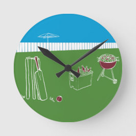 Free TIme Cricket Wall Clock Ronde Klok