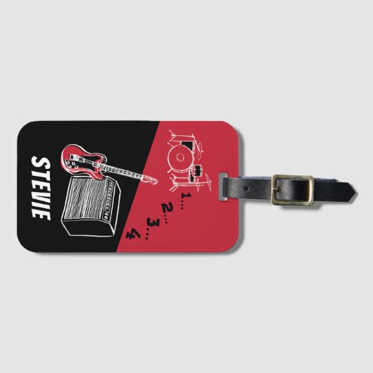 Free Time Rock Bagagelabel (Voorkant (horizontaal))