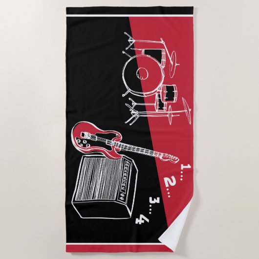 Free Time Rock Beach Towel Strandlaken (Voorkant)