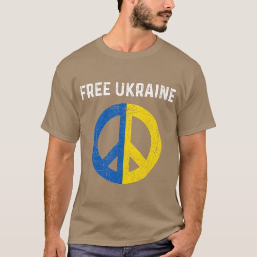 Free Ukraine I Stand With Ukraine Support Ukraine T-shirt (Voorkant)