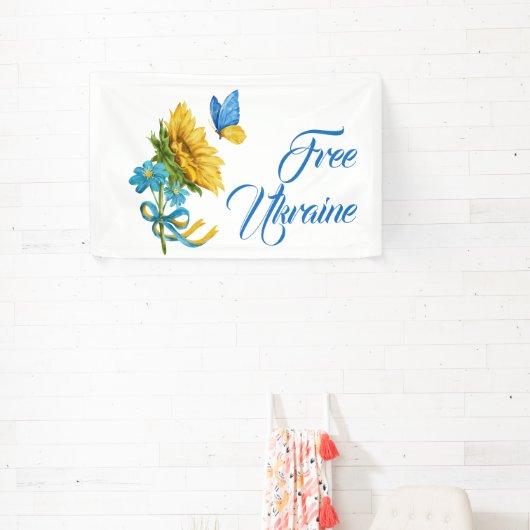 Free Ukraine Sunflower & Butterfly Spandoek (Insitu)