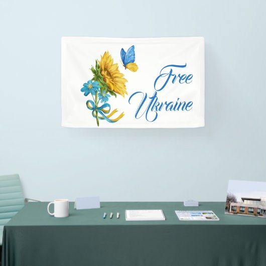 Free Ukraine Sunflower & Butterfly Spandoek (Beurs)