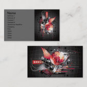 Free Vector Musical Theme Trend Visitekaartje (Voorkant / Achterkant)