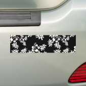 Free Vector naadloos ventilatorpatroon3 zwart wit  Bumpersticker (Op auto)