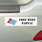 Free West Papua Bumpersticker (Op auto)