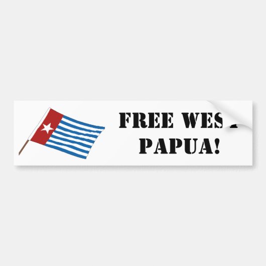 Free West Papua Bumpersticker (Voorkant)