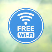 Free Wi-Fi Window Cling Raamsticker (Vel 3)