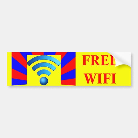 Free Wifi Bumpersticker (Voorkant)