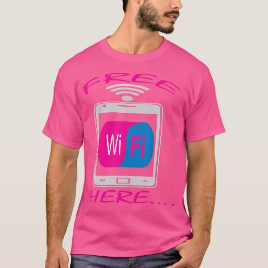 Free Wifi Here Interne T-shirt (Voorkant)