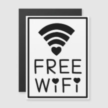 "FREE WIFI" in zwart