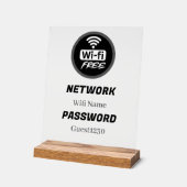 Free WiFi Password Sign | Network Name & Password Acryl Bord (Hoek)