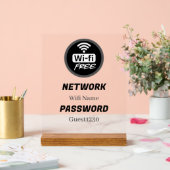 Free WiFi Password Sign | Network Name & Password Acryl Bord (Huwelijk)