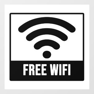 Free Wifi Raamsticker