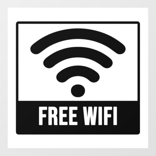 Free Wifi Raamsticker (Vel)