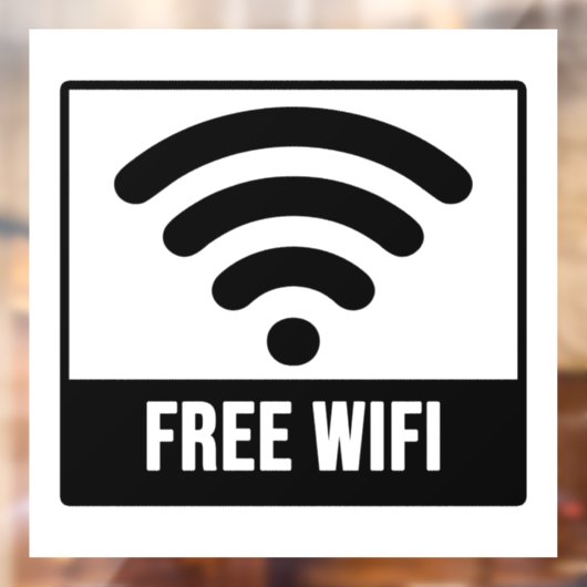 Free Wifi Raamsticker (Vel 2)