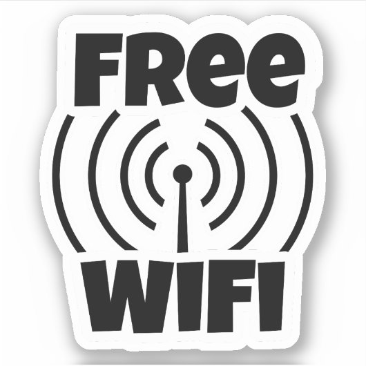 Free WIFI Sticker (Voorkant)