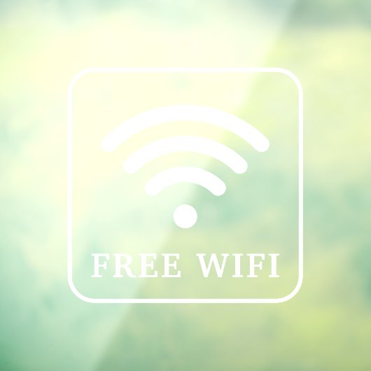 Free Wifi Window Cling Raamsticker (Vel 3)