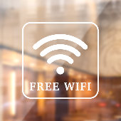 Free Wifi Window Cling Raamsticker (Vel 2)
