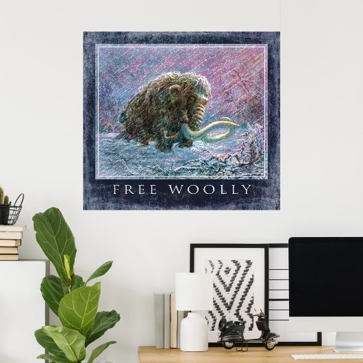 Free Wooly Mammoth Poster (Thuiskantoor)