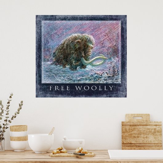 Free Wooly Mammoth Poster (Keuken)
