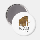 "Free Wooly" Wooly Mammoth Magneet (Voorkant / Achterkant)
