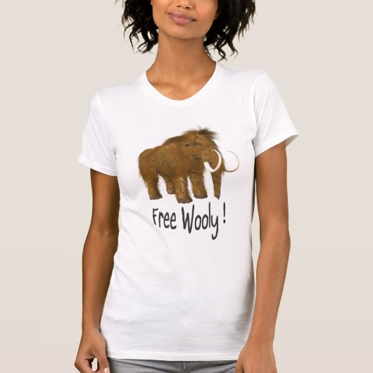 "Free Wooly" Wooly Mammoth T-shirt (Voorkant)