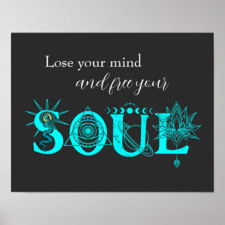 Free your Soul verlies je geest muurkunst Stars Lo Poster