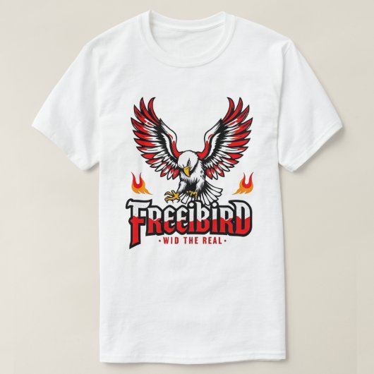 Freebird eagle vuur schattig t-shirt (Design voorkant)