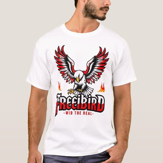 Freebird eagle vuur schattig t-shirt (Voorkant)