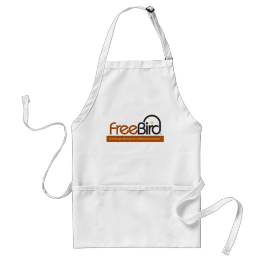 FreeBird White Apron Standaard Schort (Voorkant)