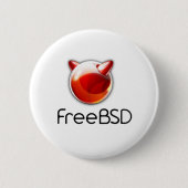 FreeBSD badge. Ronde Button 5,7 Cm (Voorkant)