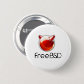 FreeBSD badge. Ronde Button 5,7 Cm (Voorkant /achterkant)