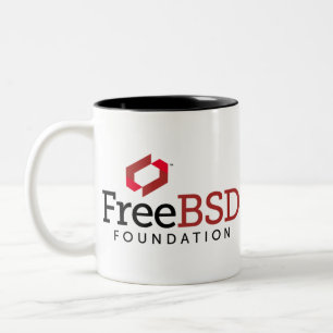 FreeBSD Foundation-Logo Tweekleurige Koffiemok