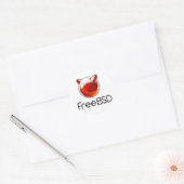 FreeBsd logo Ronde Sticker (Envelop)