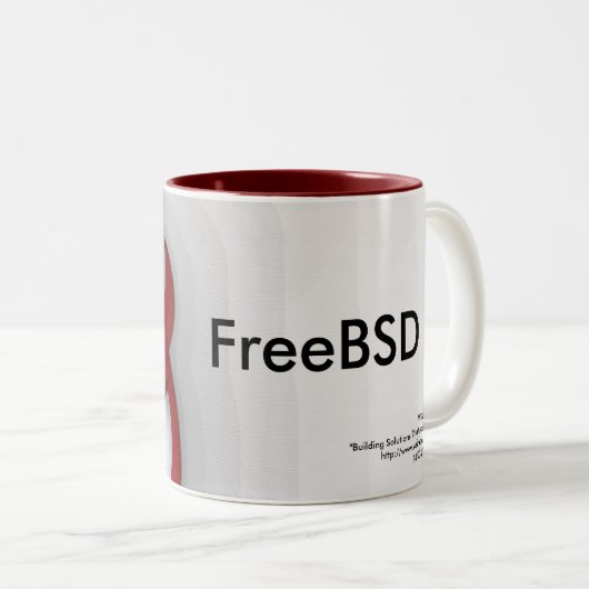 FreeBSD-Mok Tweekleurige Koffiemok (Voorkant rechts)