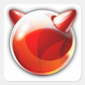 FreeBSD Vierkante Sticker (Voorkant)