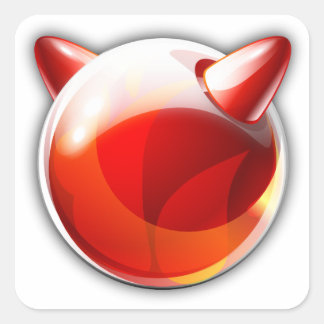FreeBSD Vierkante Sticker