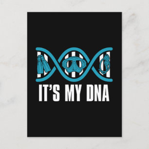 Freedive Het is mijn DNA Freediving Apnoe Spearfis Feestdagenkaart