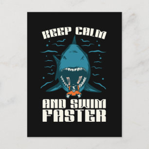 Freedive Keep Calm en Swim SNEL, sneller freezing  Feestdagenkaart